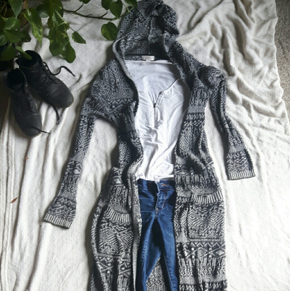 Full Length Open Front Cardigan